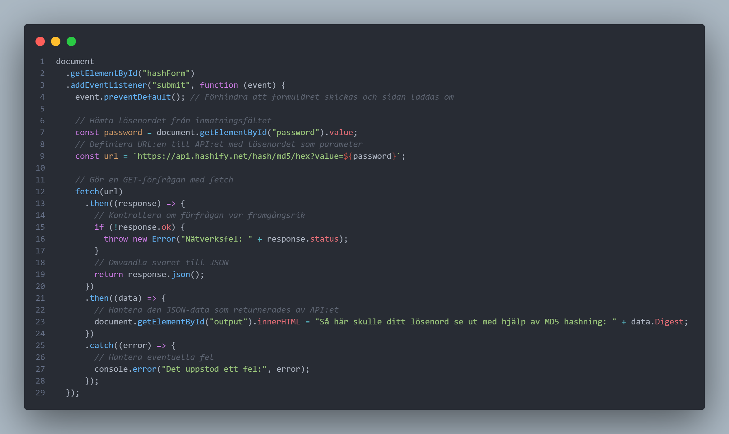 website code